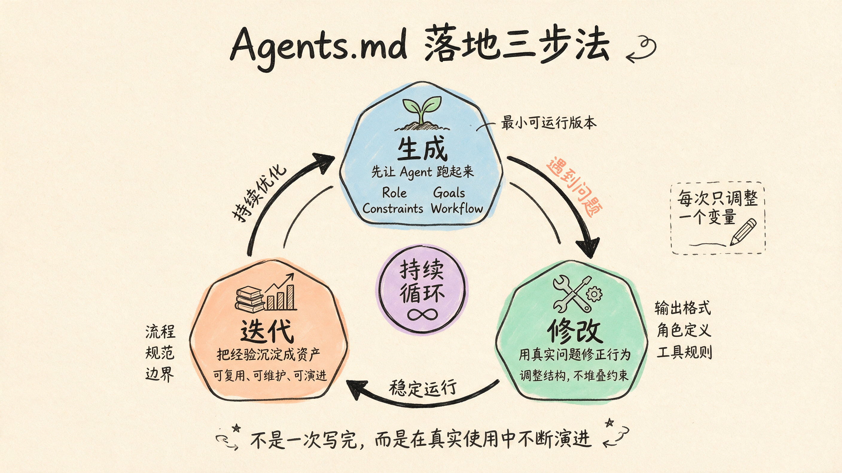 生成→修改→迭代持续循环